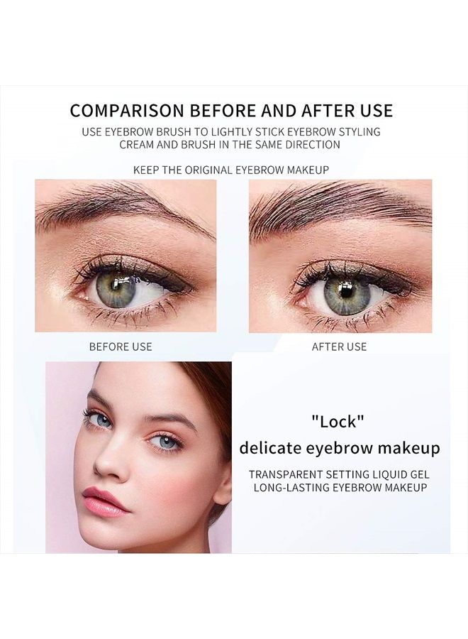 DAGEDA Clear Eyebrow Setting Gel, 2 Pack Brow Fix Gel, Waterproof And Sweat-Proof Eyebrow Repair Liquid Brows Styling Beauty Salon Home Use Makeup, 1.81oz - Image 4