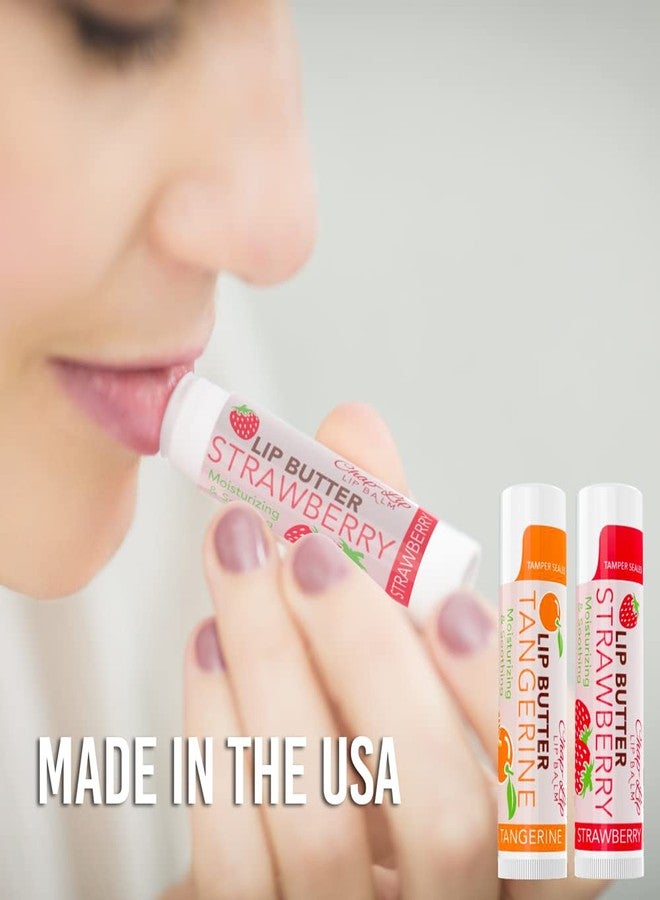 chap lip CHAP-LIP Lip Butter Lip Balm with Fruit Flavors, Cocoa Butter, Coconut Oil | Moisturizing Vitamin E & Total Hydration Treatment & Soothing Lip Therapy (2 Count - Strawberry & Tangerine) - Image 2