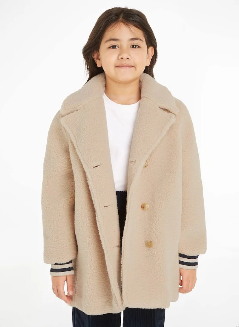 تومي هيلفيغر معطف مجعد بمقدمة مزدوجة