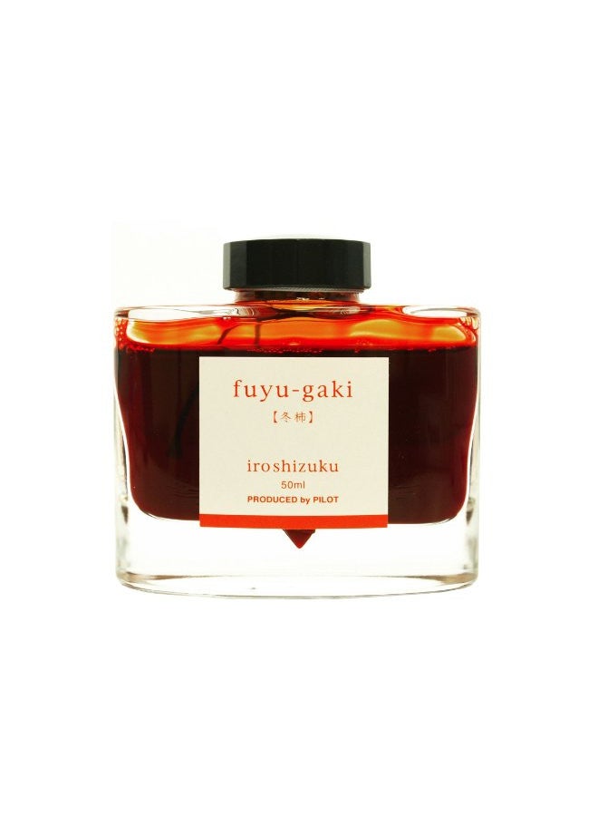 PILOT حبر قلم حبر بايلوت إيروشيزوكو - زجاجة سعة 50 مل - فuyu-gaki كاكي (أحمر برتقالي فيرمليون) (استيراد من اليابان) - Image 1