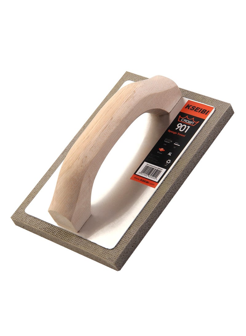 كسيبي مجرفة التجصيص بمقبض رمادي من الفوم - مصممة للراحة والدقة مثالية لتطبيق ناعم في المشاريع المهنية والمنزلية - Image 1