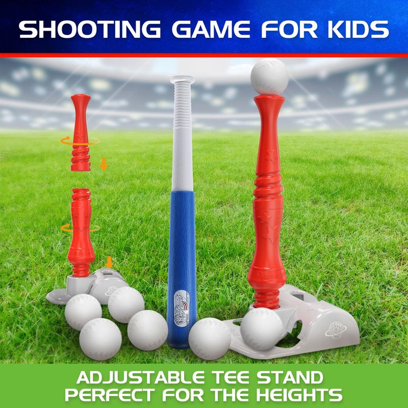 EagleStone T Ball Sets for Kids 35 58 Tee Ball Set for Toddlers Baseball Outdoor Toy Includes 6 Large Balls Adjustable Teeball Batting Tee Tball Games for Boys  Girls Kids Ages 312 Years - Image 3