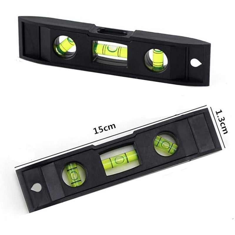 2pcs 6 inch Torpedo Level Magnetic Box Level with 180 90 45 Degree Bubble Level - Image 2