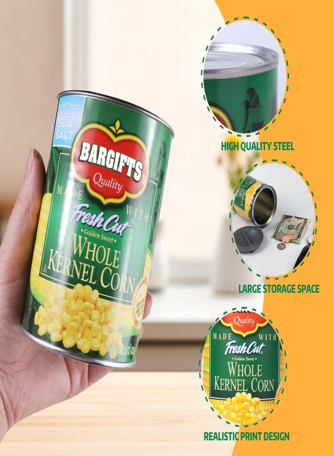 BARGIFTS Hidden Safe Fake Can with Hidden Compartment, Corn Color, Twist Lock, Metal Material, Diversion Safe - Image 3