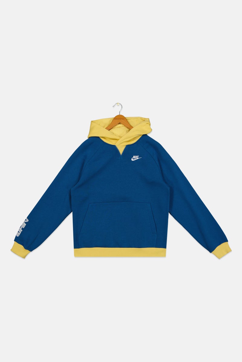 Nike Kids Boy Embroidered Logo Outdoor Hoodie, Blue - Image 2