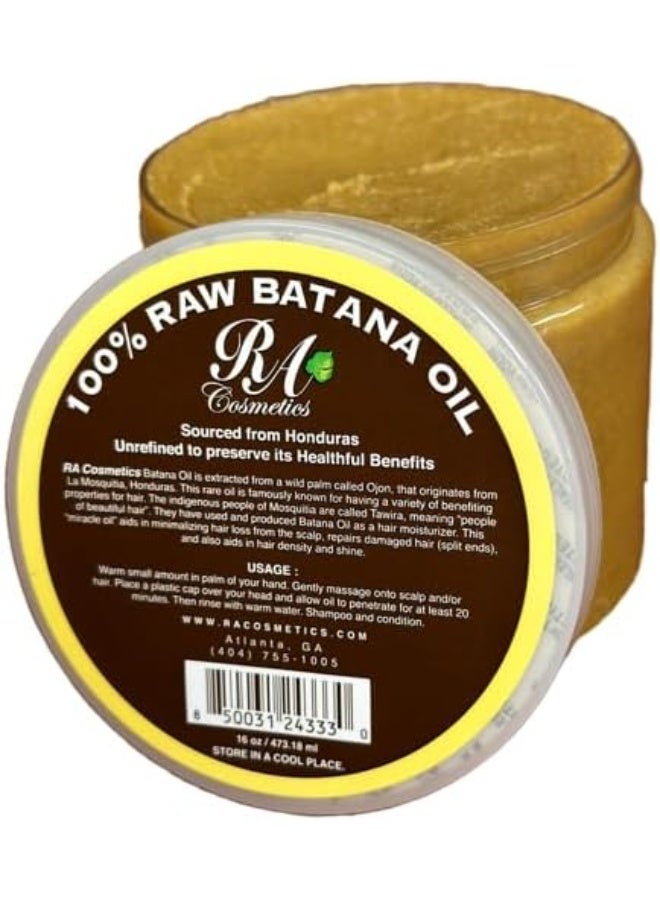 RA Cosmetics 100% Natural Unrefined Batana Hair Oil - 16 oz Moisturizer for Healthy Hair Repair and Nourishment - Image 3