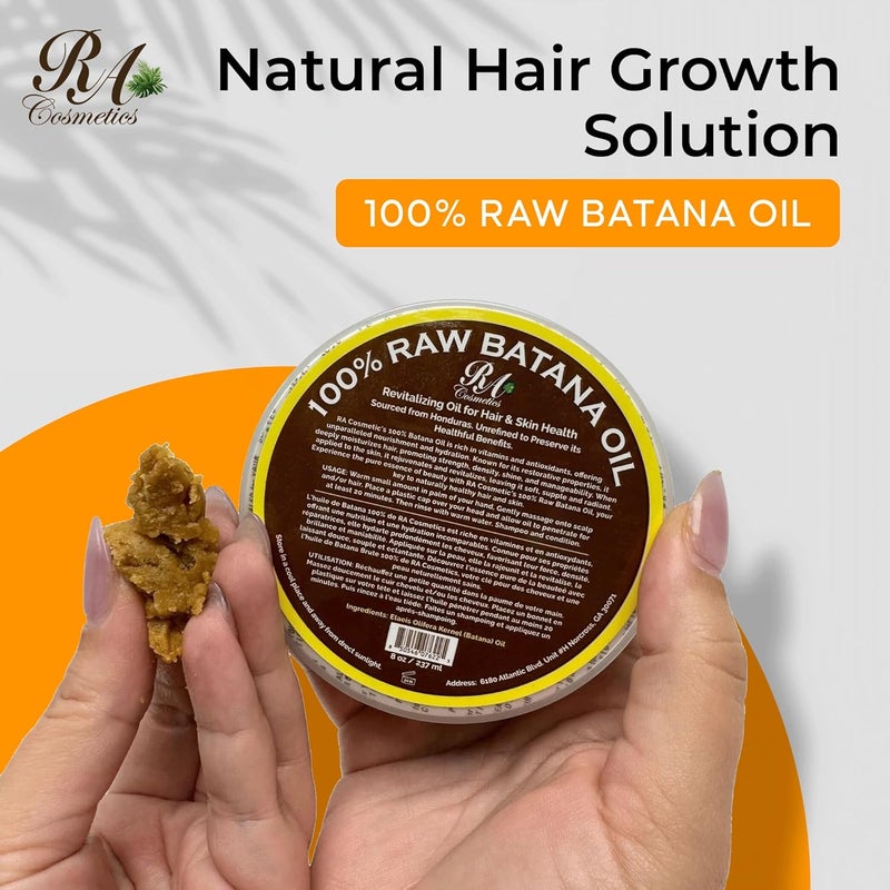 RA Cosmetics 100% Natural Unrefined Batana Hair Oil - 16 oz Moisturizer for Healthy Hair Repair and Nourishment - Image 2