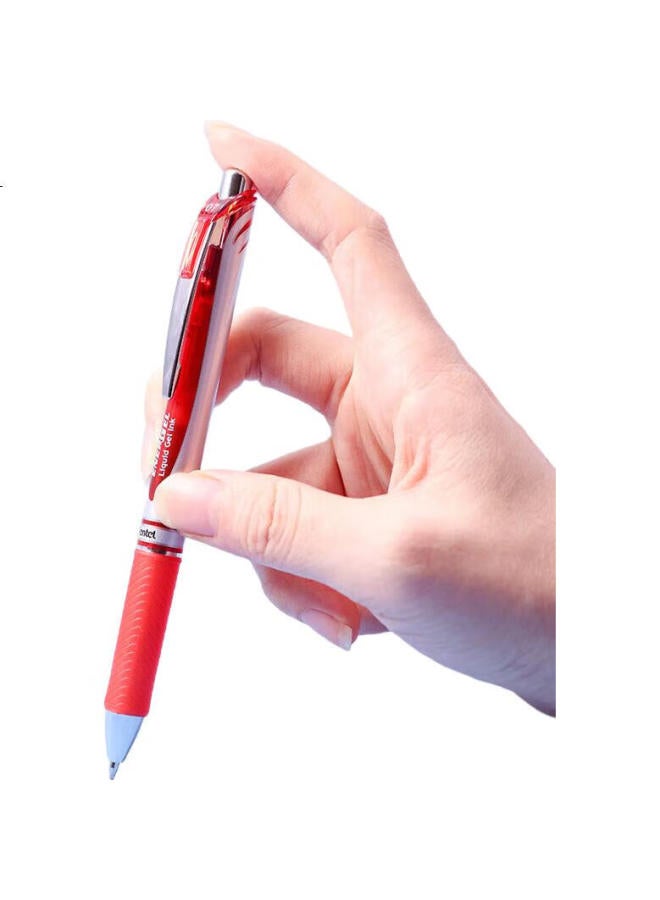 Pentel 0.7Mm Retractable Gel Pen, Quick-Drying, Office And Financial Bullet Tip Signing Pen Bl77-Ao, Black, Single Pen - Image 1