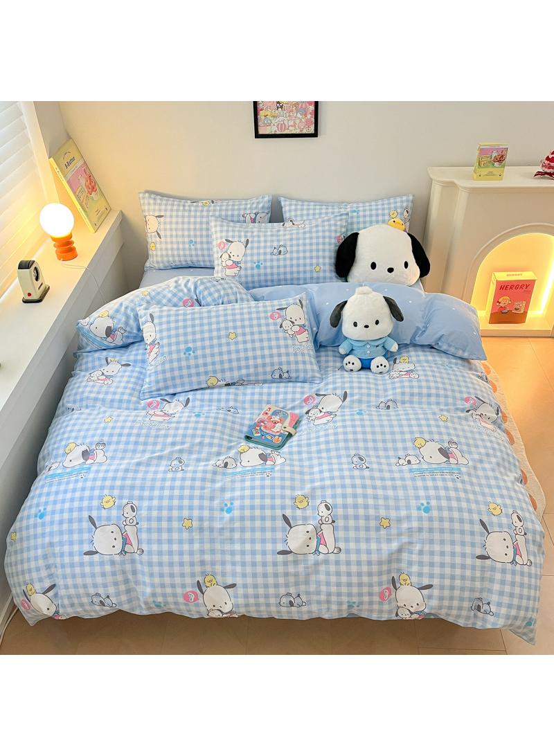 general 4-Piece Pochacco Cotton Comfortable Set Bed Sheet Set Children'S Day Gift Birthday Gift 200X230cm - Image 1