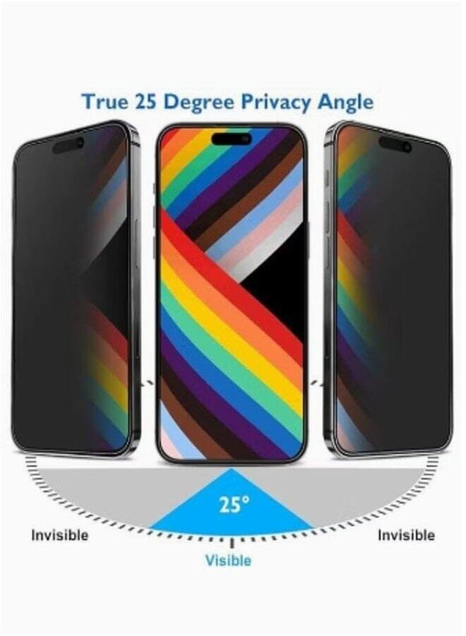 PROMASS Premium Matte Ceramic Privacy Screen Protector Compatible With Iphone 15 Pro Max - Image 3