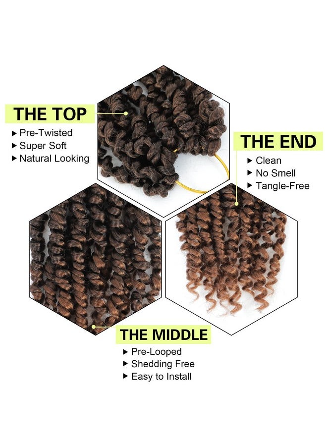 AMELI - Passion Twist Crochet Hair 10Inch Passion Twist Hair 8 Packs Pretwisted Short Passion Twist Crochet Hair For Black Women Soft Passion Twist Curly Crochet Hair… - Image 1