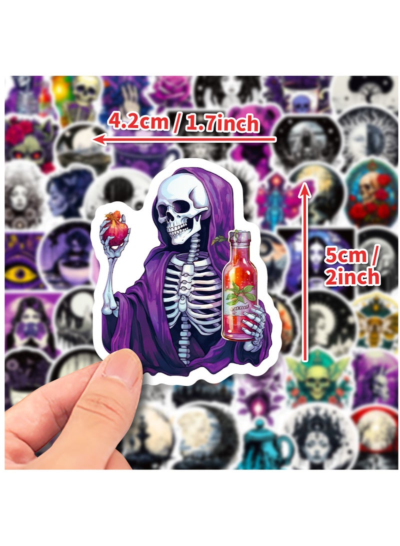 Y&D 50-Piece Stickers Of Human Skeleton Cool Skull Water Bottle Waterproof Sticker Laptop Skateboard Snowboard For Children Toys Stickers  - Image 2