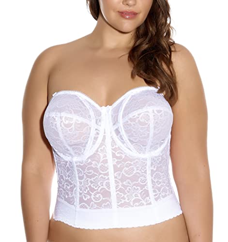 Goddess Women's Lace Bustier Bra, White, 42D - Image 1