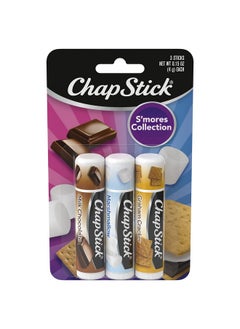 chapstick مجموعة متنوعة من مرطبات الشفاه من مجموعة S'More للعناية بالشفاه، 0.15 أونصة (عبوة من 3 قطع)  - Image 1