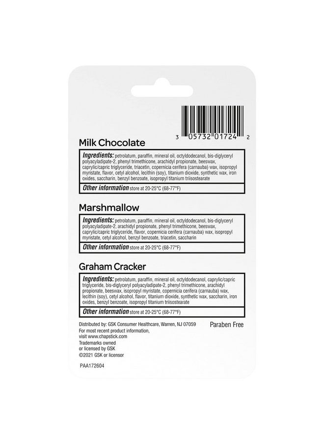 chapstick S'More Collection Variety Pack Lip Balm Tube Lip Care 0.15 Ounce (Pack Of 3)  - Image 5