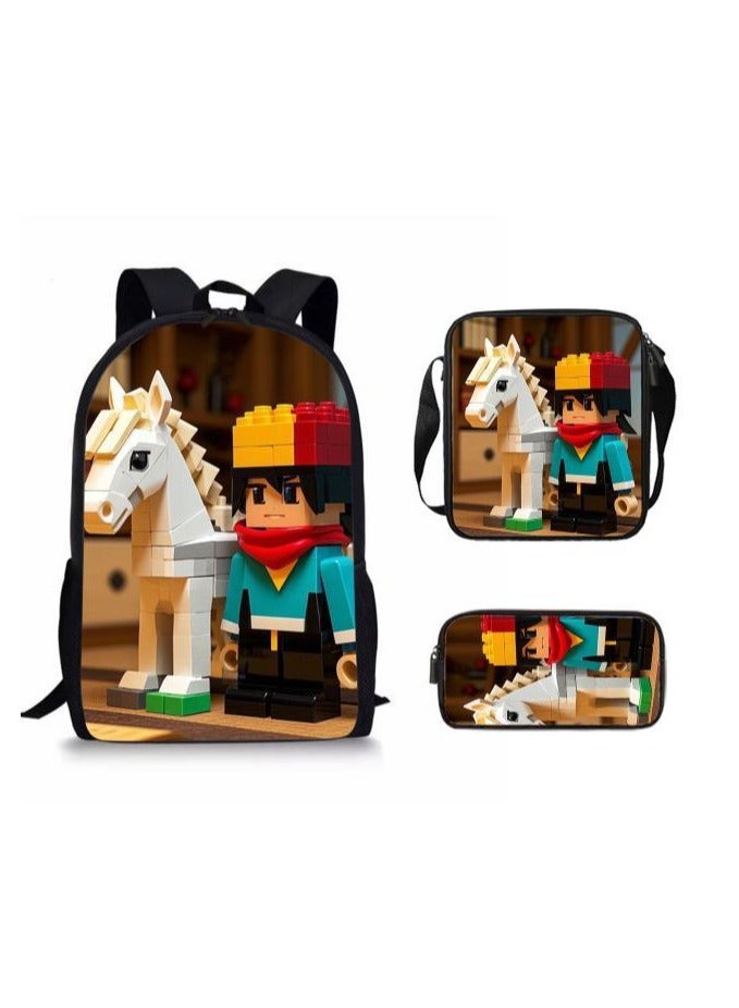 Cartoon style universal three-piece schoolbag - 454  - Image 2