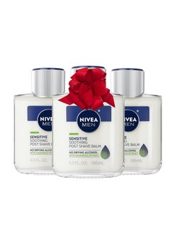 Nivea Men Sensitive Post Shave Balm with Vitamin E, Chamomile and Witch Hazel Extracts, 3 Pack of 3.3 Fl Oz Bottles