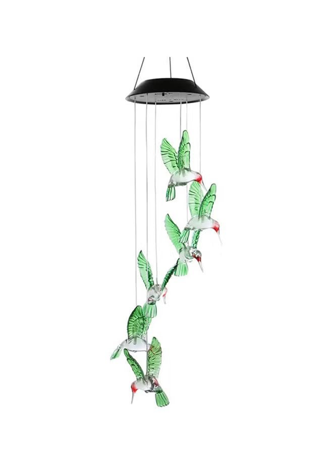Solar Lights Outdoor, Hummingbird Solar LED Wind Chimes,Color Changing Solar Power Wind Chime Spiral Spinner,Birthday Gifts for Mom - Image 1