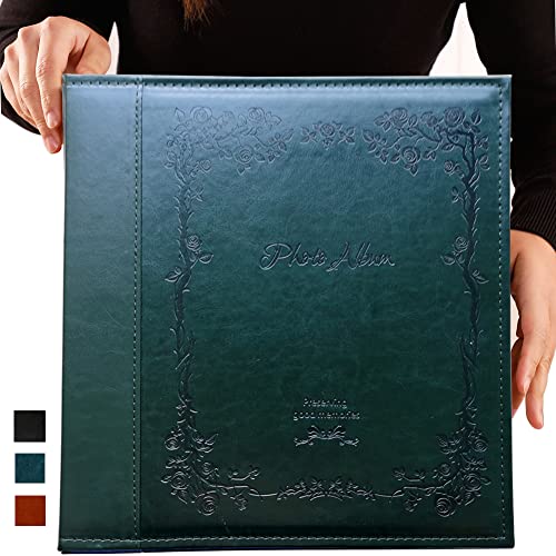 Totocan 4x6 Photo Album 600 Pockets, Extra Large Capacity Picture Album with Vintage Leather Cover, Family, Baby, Wedding Album (Dark Green) - Image 1