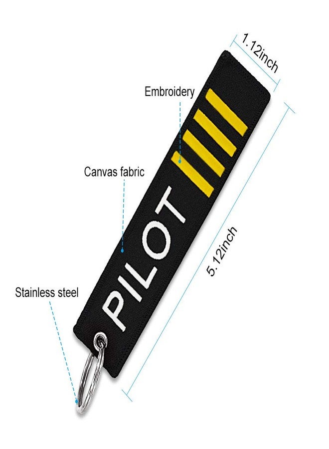 MELIFE Pilot Keychain Tag with Key Ring, 3 Pack Flag Keychain for Motorcycles, Scooters, Cars, Gifts and more-Pilot - Image 4