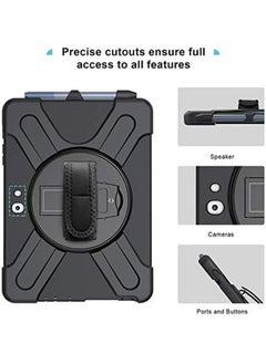 Procases Shockproof Protective Case For Microsoft Surface Go 4 3 2 Surface Go 2023 2021 2020 2018 360 Degree Rotation Hybrid Rugged Heavy Duty Cover With Kickstand Hand Strap Shoulder Belt –Black  - Image 4