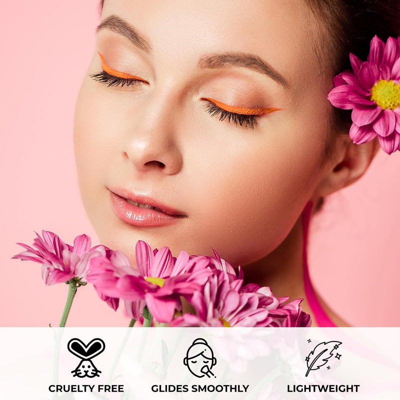 Profusion Cosmetics Bright Lights UV Neon & Pastel Eyeliner â€“ Smudge-Proof, Long-Wearing Eye Liner with Precise Retractable Tip, Waterproof & Budge-Proof Eye Makeup (Strobe) - Image 3
