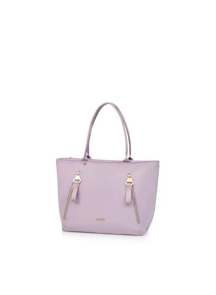 AMERICAN TOURISTER Alizee Day Large Tote Bag Polyester, 20L Capacity, Lilac Chalk|Antimicrobial Lining|Voluminous Front Pocket - 1 Year Global Warranty - Image 2