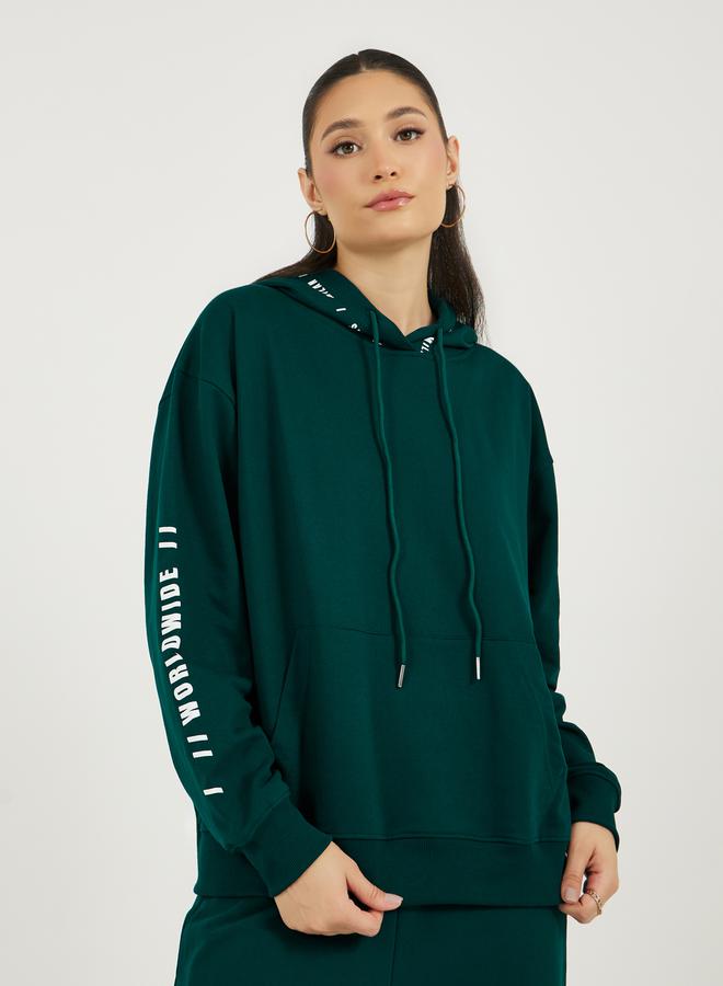 Styli Oversized Printed Hoodie & Wide Leg Joggers Co-Ords - Image 2