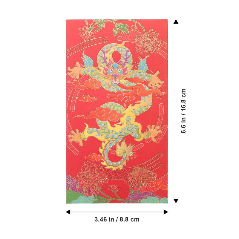 Year Of Dragon Red Envelopes 6pcs Vintage Style Chinese Money Pockets For Spring Festival Wedding Birthday - Image 3