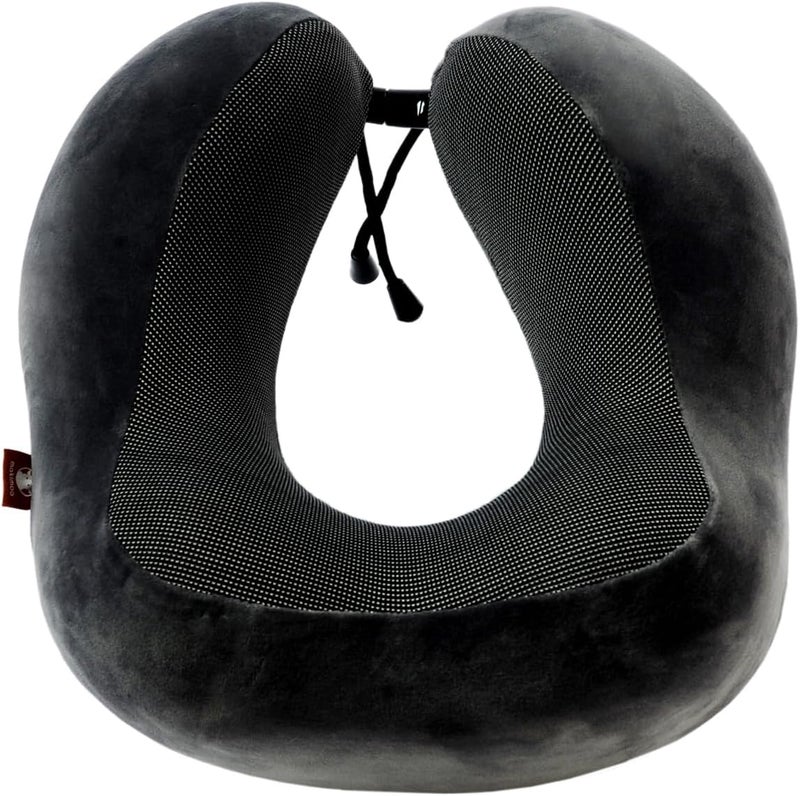 Makimoo Memory Foam Travel Pillow with 360-Degree Head Support - Grey - Image 3
