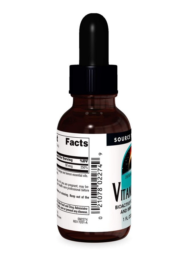 Source Naturals Vitamin D3 Liquid Drops 2000 Iu Supports Bone & Immune Health 1 Fluid Oz - Image 4