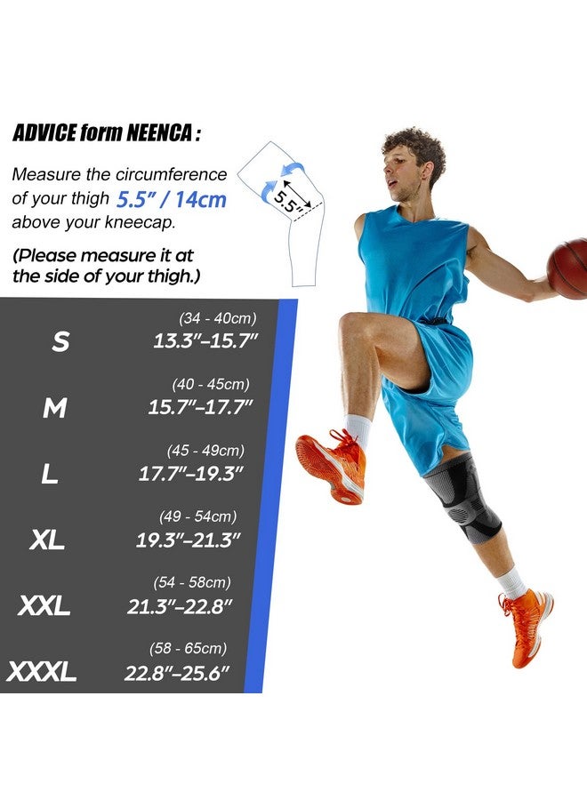 NEENCA Professional Knee Brace for Pain Relief, Medical Knee Compression Sleeve, Knee Support with Horizontal Knit Tech for Meniscus Tear, ACL, Arthritis, Joint Pain, Runner, Workout- FSA/HSA APPROVED - Image 5