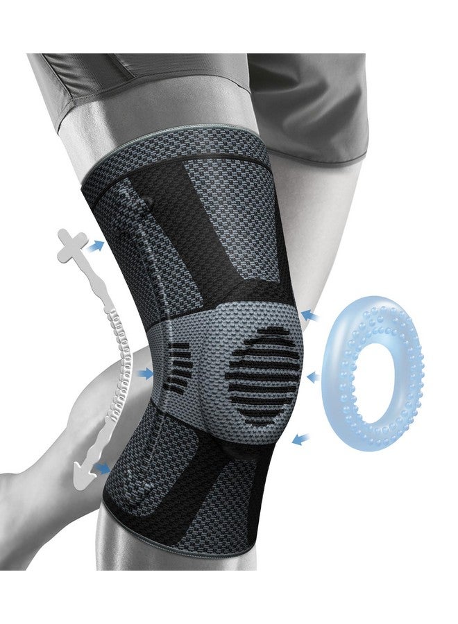 NEENCA Professional Knee Brace for Pain Relief, Medical Knee Compression Sleeve, Knee Support with Horizontal Knit Tech for Meniscus Tear, ACL, Arthritis, Joint Pain, Runner, Workout- FSA/HSA APPROVED - Image 1