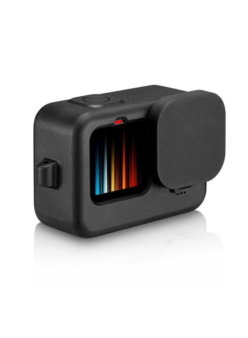 أواسيس لينك جراب كاميرا أسود متوافق فقط مع عدسة Go Pro Hero 13 السوداء القياسية، وغطاء جانبي للبطارية وحامي شاشة وغطاء عدسة وحبل، متوافق مع مجموعة ملحقات Hero 13 السوداء - Image 5