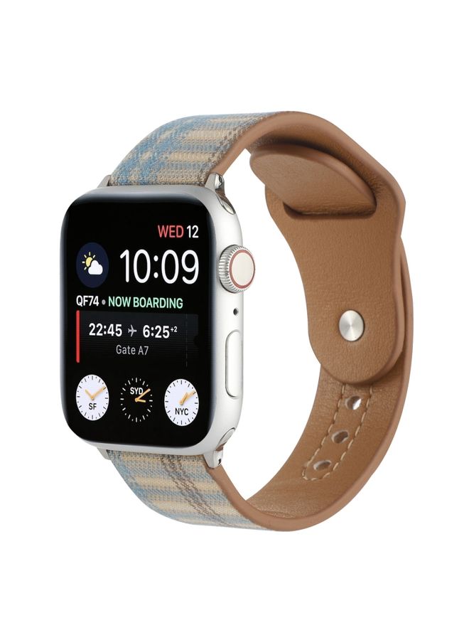 Replacement Strap Cloth Texture Sports Leather Watch Band For Apple Watch Ultra 49mm&Watch Ultra 2 49mm / Series 9&8&7 45mm / SE 3&SE 2&6&SE&5&4 44mm / 3&2&1 42mm 6
