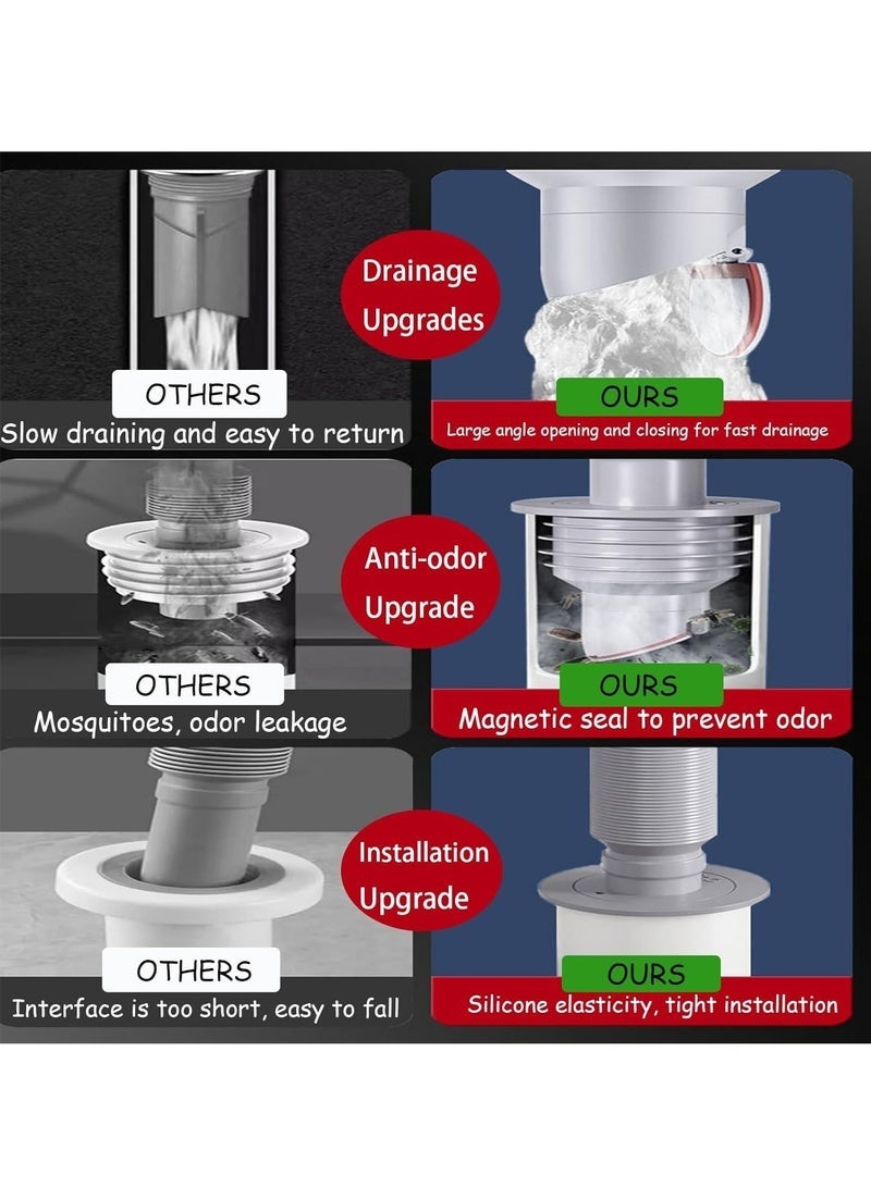 Arabest 3 عبوات سدادة تصريف المطبخ، سدادة خرطوم تصريف غسالة، حلقة سيليكون مضادة للرائحة، مناسبة لحمام حوض المطبخ 35-40 مم (الحجم S) - Image 5