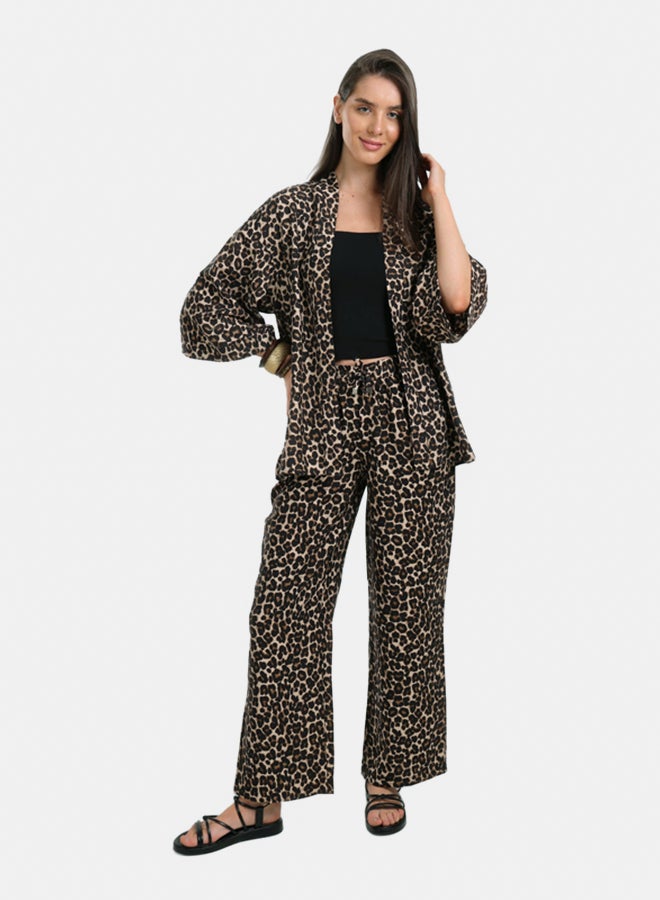 Clue Leopard All Over Printed Kimono  - Image 5