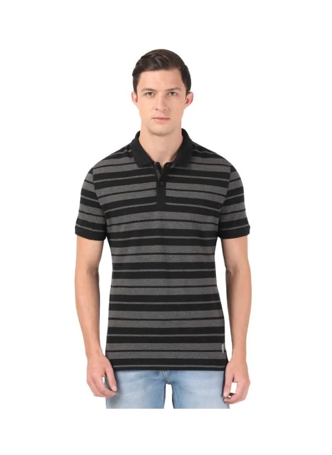 JOCKEY Jockey US93 Men Super Combed Cotton Rich Striped Polo T Shirt