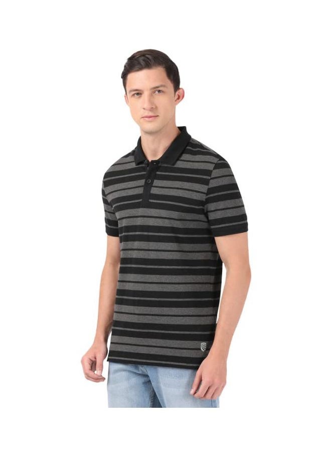 JOCKEY - تي شيرت بولو مخطط من القطن الممشط للرجال من Jockey US93 - Image 1
