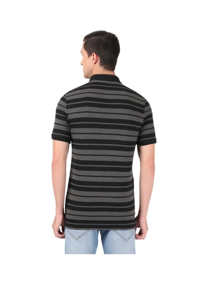 JOCKEY - تي شيرت بولو مخطط من القطن الممشط للرجال من Jockey US93 - Image 1