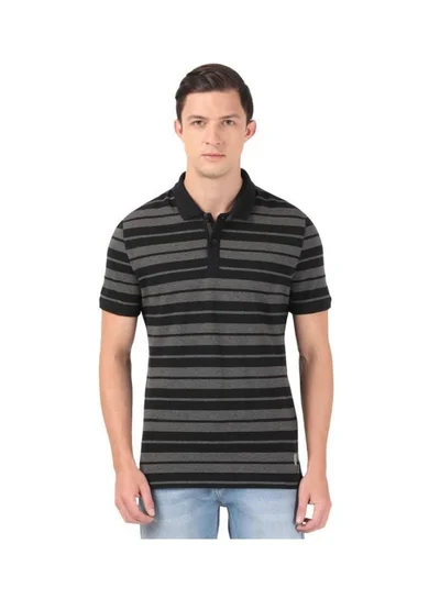 JOCKEY US93 Men Super Combed Cotton Rich Striped Polo T Shirt