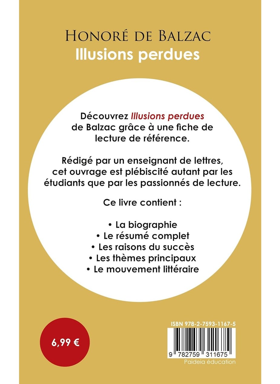Fiche de lecture Illusions perdues (Étude intégrale)  - Image 2
