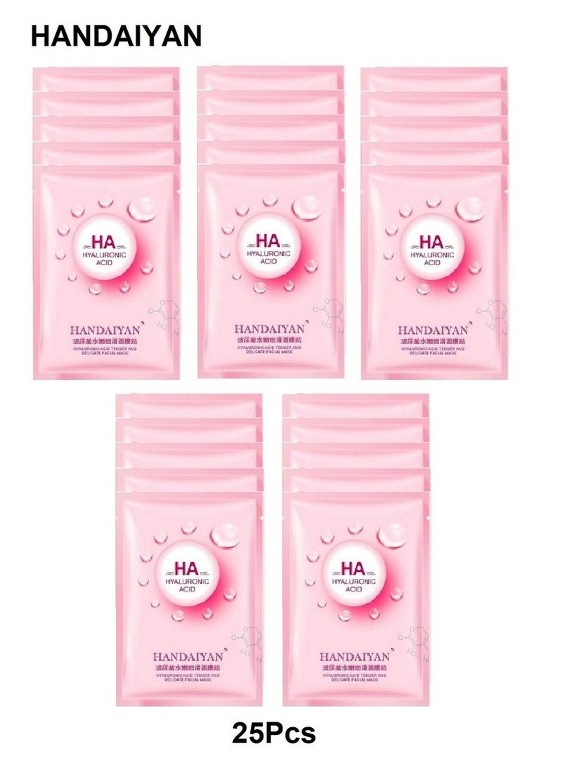 Handaiyan A set of 25 hyaluronic acid mask to moisturize and restore the lipid balance on the face - Image 1