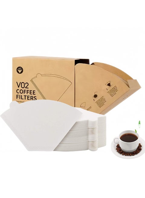 100PCS V60 coffee filters, precise filtration, suitable for pour-over and drip coffee makers, comes with a flip-top box