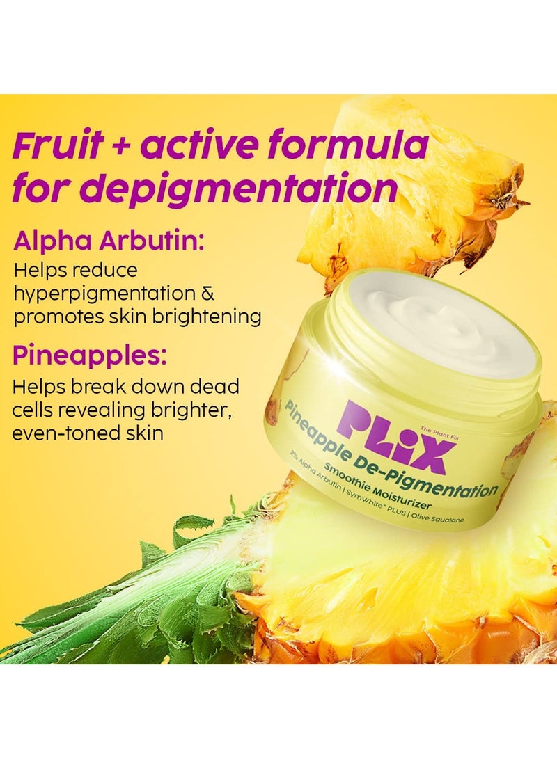 Skin Depigmentation Pineapple Face Cream For Women & Men | Hyperpigmentation, Tan Removal & dark Spot Corrector | With Alpha Arbutin & SymWhite PLUS For Radiant & Even Toned Skin | 50 g - Image 2