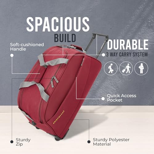 Aristocrat Polyester 63 cms Red Travel Duffle (Rookie) - Image 5