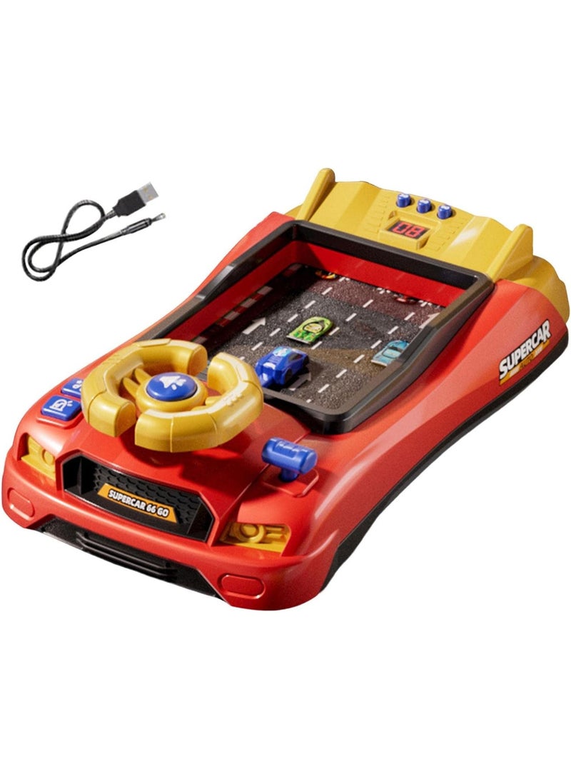 Steering Wheel Game Toys for Kids Simulated Driving Racing Car Game with Musical Interactive Educational Learning Racing Desktop Game Sensory Toy for Young Children (Racing)  - Image 1