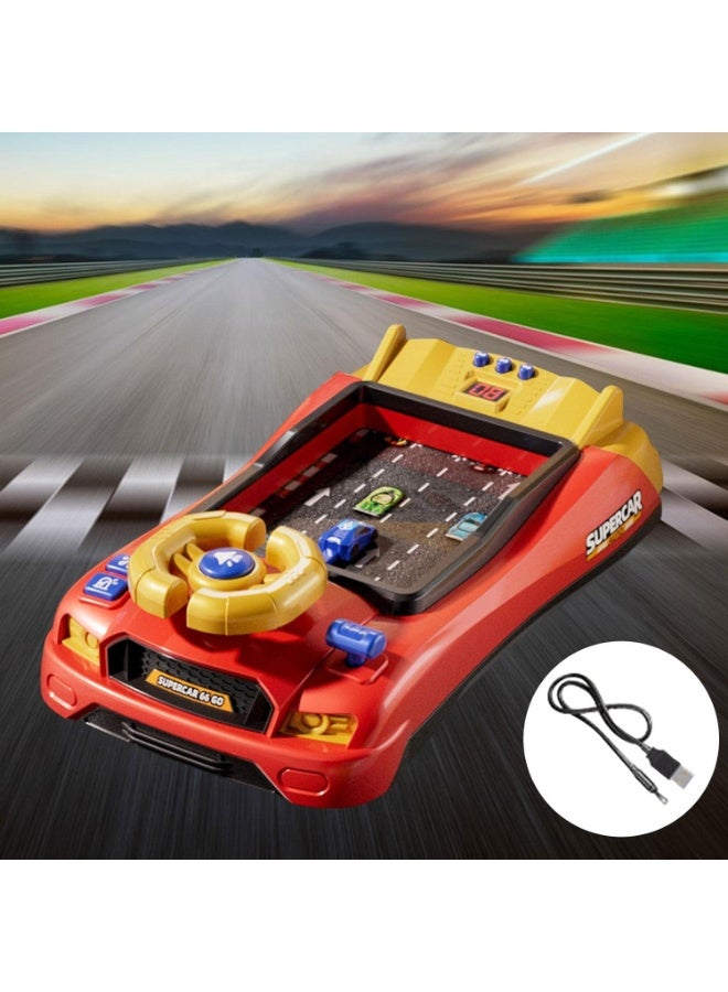 Steering Wheel Game Toys for Kids Simulated Driving Racing Car Game with Musical Interactive Educational Learning Racing Desktop Game Sensory Toy for Young Children (Racing)  - Image 2