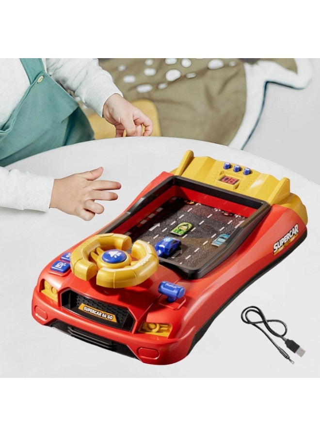 Steering Wheel Game Toys for Kids Simulated Driving Racing Car Game with Musical Interactive Educational Learning Racing Desktop Game Sensory Toy for Young Children (Racing)  - Image 4