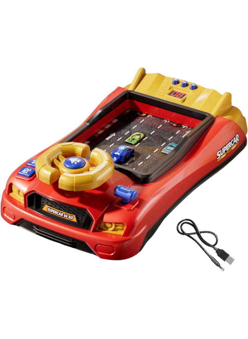 Steering Wheel Game Toys for Kids Simulated Driving Racing Car Game with Musical Interactive Educational Learning Racing Desktop Game Sensory Toy for Young Children (Racing)  - Image 5